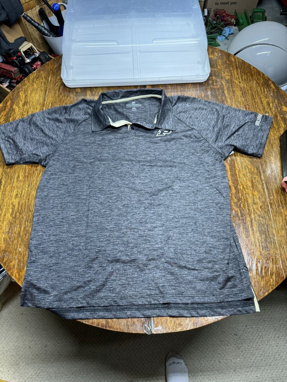 Colosseum Athletics Purdue Boilermakers Polo Shirt Mens 2XL Gray